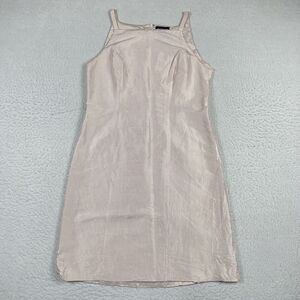 Ann Taylor Dress Womens‎ 10 Petite Pink Silk Sheath Floret Beads Classy Chic